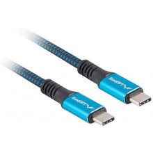 Lanberg | USB-C to USB-C Cable | Black/Blue...