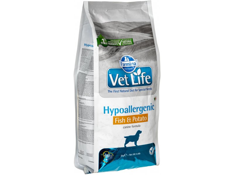 Farmina vet life hypoallergenic. Vet Life Hypoallergenic для собак 20 кг. Фармина гипоаллергенный корм Фиш для собак. Vet Life Dog Hypoallergenic Fish & Potato. Фармина ультра гипоаллергенный корм для собак.