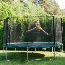 Home4you Trampoline with enclosure and green...