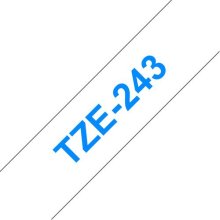 Brother TZE-243 label-making tape Blue on...