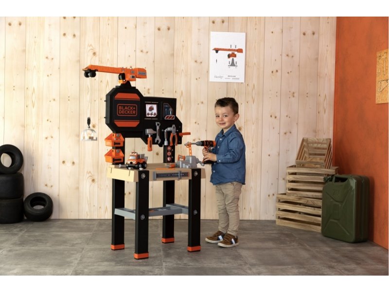 Smoby Black And Decker Kids Bricolo One Toy Workbench (360700)