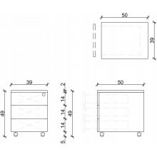 UNIQUE Metal pedestal with lock XD-041-3-W...