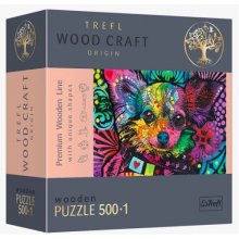 TREFL puidust pusle Värviline koer, 500 osa