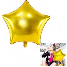 PartyDeco Foil Balloon, 48 cm, gold / Star