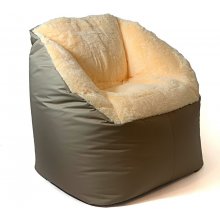 Go Gift Sako bag pouf Fluffy cream XXL 140 x...