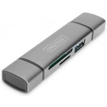 Kaardilugeja DIGITUS Dual Card Reader USB-C...