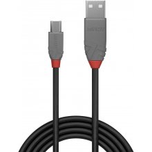 LINDY CABLE USB2 A TO MICRO-B 0.5M/ANTHRA...