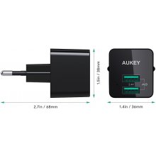 AUKEY PA-U32 Black Mini fast charger 4.8A...