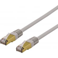 Deltaco Cable S / FTP Cat6a, LSZH, 1m, grey...