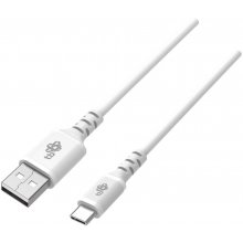 TB кабель USB-USB C 2m silicone белый Quick...