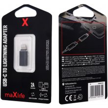 MaXlife адаптер USB-C - Lightning, черный