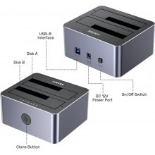 UNITEK CLONING STATION 2X SATA 2,5"/3,5" USB...