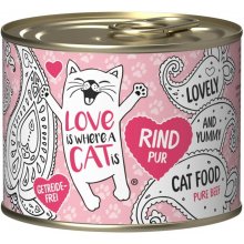 Love is where a cat is ® Beef - wet cat food...