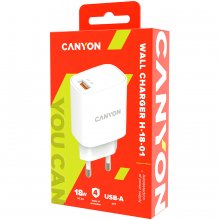CANYON charger H-18-01 QC 3.0 18W USB-A...
