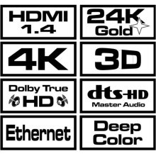Elmak SAVIO HDMI (M) Cable, 20m, black, gold...