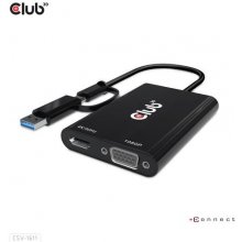 Club 3D CLUB3D USB Gen1 Type-C/-A to Dual...