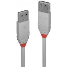 LINDY CABLE USB2 TYPE A 2M/ANTHRA 36713