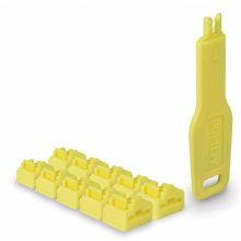 Lindy RJ45 Port Schlösser GELB, 10 Stck + 1...