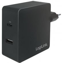 LogiLink USB power socket adapter, 1x USB-C...