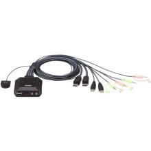 ATEN 2-Port USB DP Cable KVM Switch CS22DP