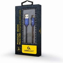 Cablexpert CC-USB2J-AMMBM-2M-BL USB cable...