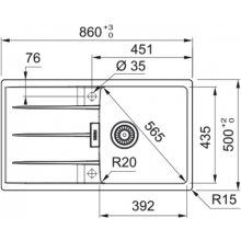 FRANKE Centro, CNG 611-86,Fragranite...