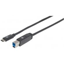 Manhattan USB-C to USB-B Cable, 2m, Male to...