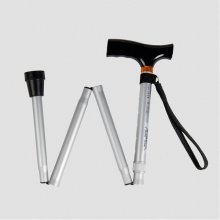 REHA FUND Aluminium folding silver cane -...