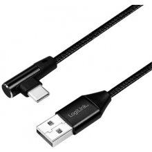 LogiLink USB-Stecker USB 2.0 zu USB-C (90°...