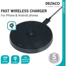 ISBN DELTACO Wireless Fast-charger for...