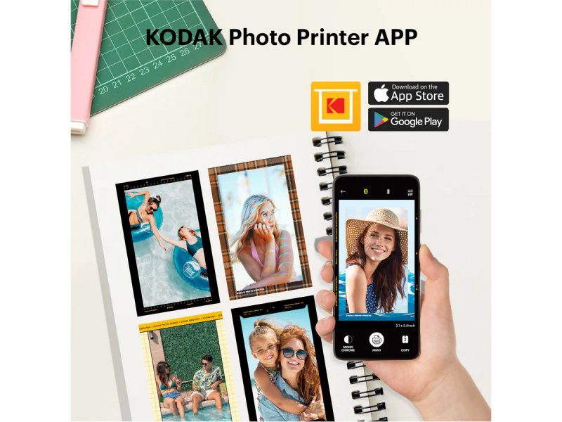 Buy Kodak Mini 2 Retro Portable Instant Photo Printer (P210R) - Printer + 8  Sheets - Yellow online Worldwide 