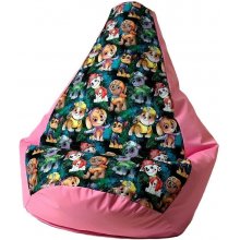 Go Gift Sako bag pouffe Pear print pink-PAW...