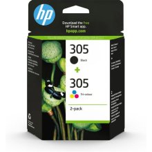 HP 305 2-Pack Tri-color/Black Original Ink...
