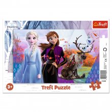 TREFL FROZEN Pusle raamis Frozen 2, 15 osa