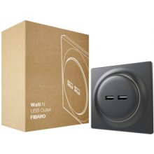 FIBARO FGWU-021-8 socket-outlet 2x USB Black