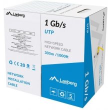 Lanberg UTP CABLE 1GB/S 305M WIRE CCA YELLOW