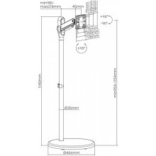 Maclean Mobile TV Monitor stand 17-35...