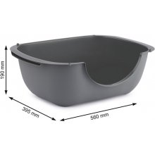 Rotho Bella Anthracite - cat litter box