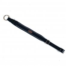 LINO textile dog collar, M, black, 33-39 cm