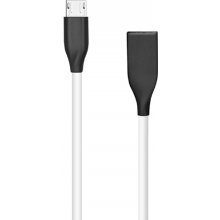 Силиконовый кабель USB - Micro USB (белый...