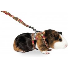 Flamingo harness with leash for guinea pig M