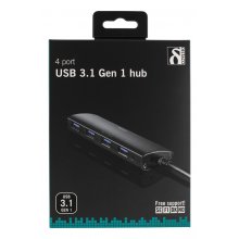 Deltaco UH-481 interface hub USB 3.2 Gen 2...