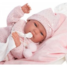 Llorens Nica 40 cm baby doll on a blanket