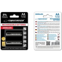 Esperanza Rechargeable Batteries AA 2600mAh...
