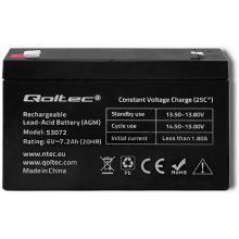 Qoltec 53072 AGM battery | 6V | 7.2 Ah