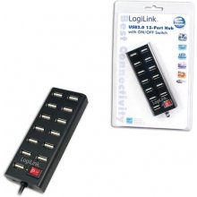 Logilink USB-HUB 13-Port m. Netzteil schwarz...