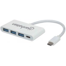 Manhattan USB-C Dock/Hub, Ports (x4): USB-A...