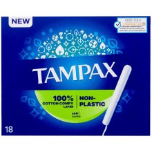Tampax Non-Plastic Super 18pc - Tampon for...