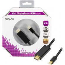 Deltaco mini DisplayPort-HDMI-kaabel heliga...