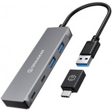 GRAUGEAR USB-HUB 4x USB 3.0, 2x Type-C und...